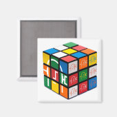 Spatel City Cube vierkante magneet (Voorkant / Achterkant)