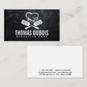 Spatel en Chef Pet Logo | culinair koken Visitekaartje (Voorkant / Achterkant)