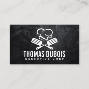 Spatel en Chef Pet Logo   culinair koken Visitekaartje