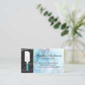 spatel | oceaangraniet | zwart marmer visitekaartje (Staand voorkant)