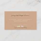 Spatellepelmoes van gebak, roestbruin visitekaartje (Achterkant)