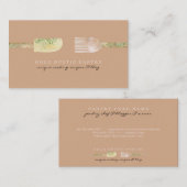 Spatellepelmoes van gebak, roestbruin visitekaartje (Voorkant / Achterkant)