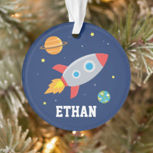 Spatelraket Lancering, Kids Gepersonaliseerd Ornament