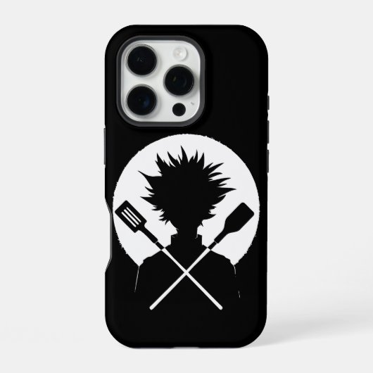 Spatels Grappig Koken Wilde Chef iPhone Hoesje (Achterkant)