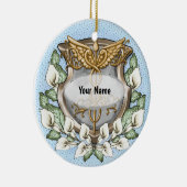 Spath Lily Shield aangepaste Verpleegkundige ornam Keramisch Ornament (Rechts)