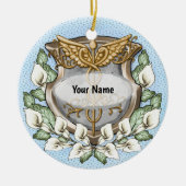 Spath Lily Shield aangepaste Verpleegkundige ornam Keramisch Ornament (Voorkant)