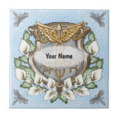 Spath lily shield caduceus  tegeltje (Voorkant)