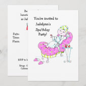 Spa'thday Party Invitation Kaart (Voorkant / Achterkant)