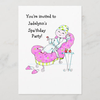 Spa'thday Party Invitation Kaart