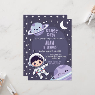 Spathema Verjaardagsfeest Uitnodiging | Astronaut 
