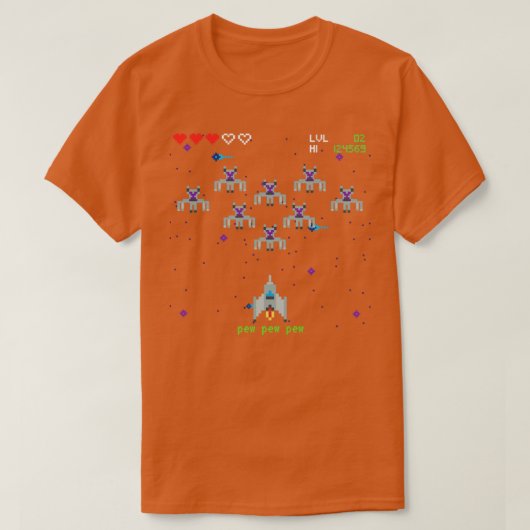 Spatie-arcade-videospel1 terugzetten t-shirt (Design voorkant)