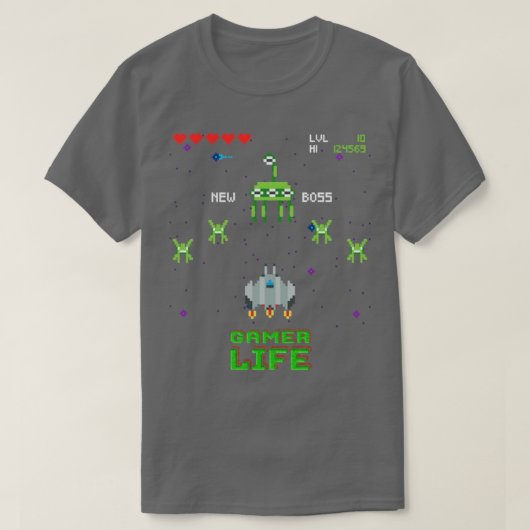 Spatie-arcade-videospel3 T-shirt (Design voorkant)