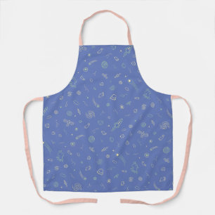 Spatie Doodle Patroon Lavendelblauw Schort