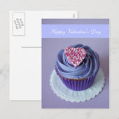 Spatie het Hart Cupcake - van de "Gelukkige Feestdagenkaart (Voorkant / Achterkant)