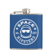 Spatie Hipsters Logo Flask. Heupfles (Voorkant)