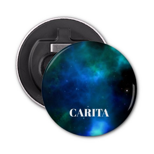 Spatie Monogram knop Fles Opener (Voorkant)