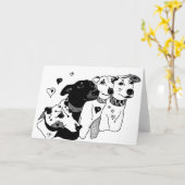 Spatie om het Wenskaart van de Windhond te Kaart (Gele Bloem)