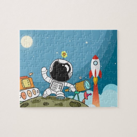 Spatie Ruimtevaarder Kinderen Puzzel, Kinderen Gep Legpuzzel (Horizontaal)