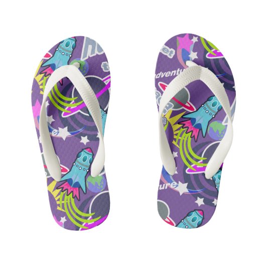 Spatie Shuttle Paars. Teenslippers kind (Voetbed)