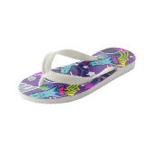Spatie Shuttle Paars. Teenslippers kind (Schuin)
