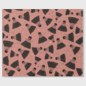 Spatie Shuttlecock stoffige roze omslagpapier Cadeaupapier (Vlak)