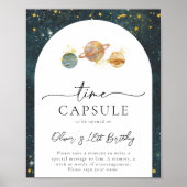 Spatie Tijd Capsule Sign | Ruimtevaart Poster (Voorkant)