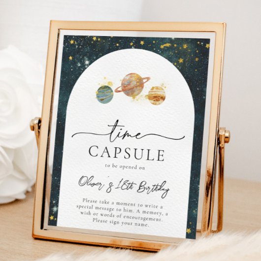 Spatie Tijd Capsule Sign | Ruimtevaart Poster