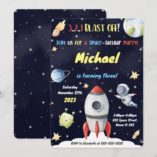 Spatie uitnodigingen (Voorkant / Achterkant)