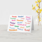 Spatie van de Pret van het bedankt de Kleurrijke Kaart (Gele Bloem)