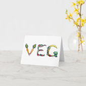 Spatie "Veg" binnen Notecards Kaart (Gele Bloem)