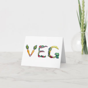 Spatie "Veg" binnen Notecards Kaart