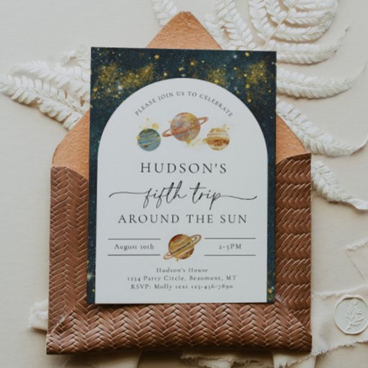 Spatie Verjaardagsuitnodiging | Vijfde Verjaardag Kaart