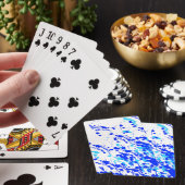 Spaties verf blauw pokerkaarten (Insitu)