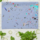 Spaties verf en vlekken Abstracte Kunst Theedoek (Gevouwen)