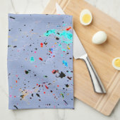Spaties verf en vlekken Abstracte Kunst Theedoek (Quarter Fold)