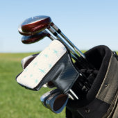 Spatietijd Turquoise Starbursts Putter Hoesje Golfheadcover (Insitu)