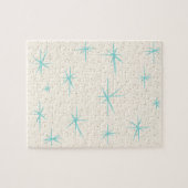 Spatietijd Turquoise Starbursts Puzzle Legpuzzel (Horizontaal)