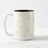 Spatietijd Turquoise Starbursts Two Tone Mok