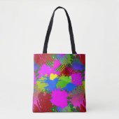 Spatpatroon met verf 3 tote bag (Voorkant)