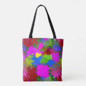 Spatpatroon met verf 3 tote bag (Achterkant)