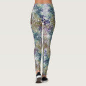 Spatten en splatten van verf onder gehamerd glas leggings (Achterkant)