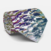 Spatten en splatten van verf onder gehamerd glas stropdas (Opgerold)