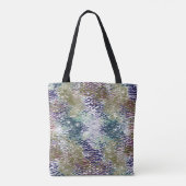 Spatten en splatten van verf onder gehamerd glas tote bag (Achterkant)