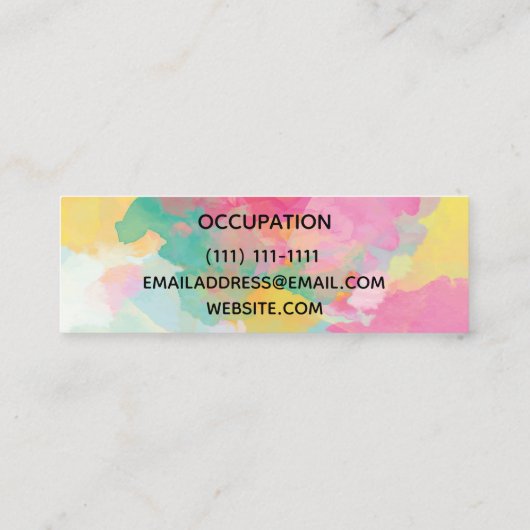 spatten mini visitekaartje (Achterkant)