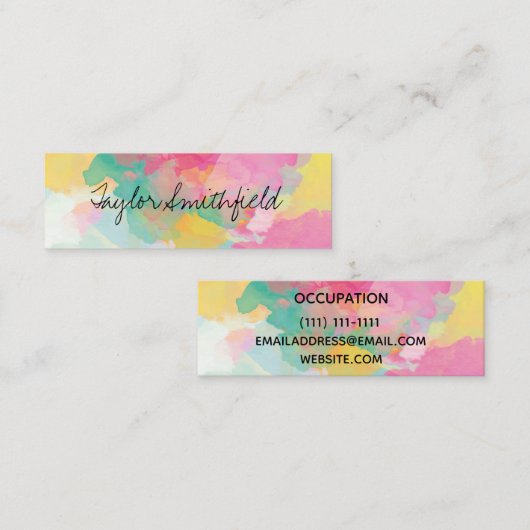 spatten mini visitekaartje (Voorkant / Achterkant)