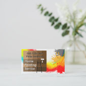 spatten van verf spetterschilderij visitekaartje (Staand voorkant)