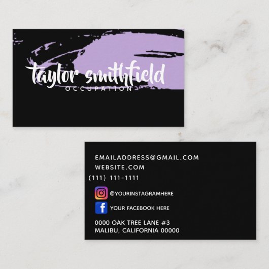 spatten visitekaartje (Voorkant / Achterkant)