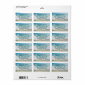 Spattende Golven Strand Adres Brede Labels (Full Sheet)