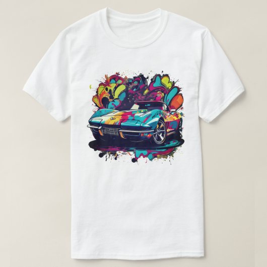 Spatter & Graffiti Sports Car Men's T-Shirt (Design voorkant)