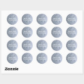 Spatterdichte aangepaste tekst Waterdruppels Pakke Ronde Sticker (Vel)